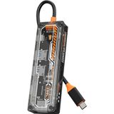 Eldenör ALLY 6in1 Type-c To USB3.0 + USB2.0 + Type-c PD 100W + SD + TF + HDMI Çoğaltıcı Transparan Hub-(5775)