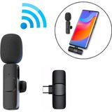 Eldenör Ally K8 Lightning iPhone Tak Konuş Wireless Kablosuz Mini Yaka Mikrofonu Canlı Yayın Mikrofonu-(5775)