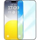 Eldenör Baseus Crystalline iPhone 15 Pro Max Full Koruma Anti Mavi Işık Tempered Cam Ekran Koruyucu-(5775)