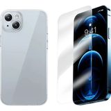 Eldenör Baseus iPhone 15 Plus Corning Serisi Silikon Kılıf + Tempered Ekran Koruyucu Set-(5775)
