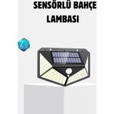 Eldenör Güneş Enerjili 100 LED Dış Mekan Lamba – Hareket Sensörlü, 2200mAh Bataryalı Solar Aydınlatma