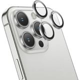Eldenör HOCO Crystal Clear iPhone 15 Pro-15 Pro Max HD 3D Metal Çerçeveli Kamera Koruyucu Lens-(5775)