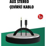 Eldenör iPhone Uyumlu Lightning – 3.5mm Aux Adaptör Kablo Stereo Ses Aktarım