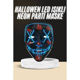 Eldenör Işıklı LED Maske Parti Eğlence Maskesi Hallowen Neon Maske