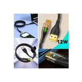 Eldenör ® Led Işık Uçlu Sağlam İp Kablolu USB to Lightning Hızlı Şarj Kablosu
