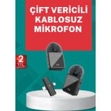 Eldenör Profesyonel Ses Kayıtları Için 2’li Kablosuz Yaka Mikrofon Seti