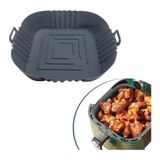 Eldenör Renkli Isıya Dayanıklı Yıkanılabilir Silikon Fırın Airfryer Kare Model Pişirme Matı 20 cm