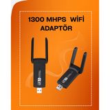 Eldenör Tak-Çalıştır Özellikli Çift Bant WiFi Adaptör – 1200 Mbps