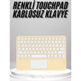 Eldenör Touchpad Uyumlu Bluetooth Klavye Slim Kablosuz Wifi Q Klavye