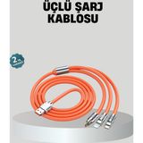 Eldenör ÜÇLÜ Şarj Kablosu – Yüksek Hızlı, Dayanıklı ve Uzun Ömürlü