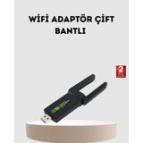 Eldenör Ultratekno Dual Band Wifi Adaptör – 1200 Mbps USB 3.0 Çift Antenli Geniş Kapsama Alanı ve Yüksek Hız