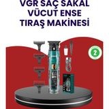 Eldenör Vgr V-695 Şarjlı Profesyonel Erkek Saç Sakal Tıraş Makinesi Ipx7 Su Geçirmez