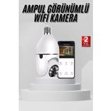 Eldenör Wifi Güvenlik Kamerası 360 Derece Dönebilen Harekete Duyarlı Gece Görüşlü Ampul
