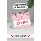 Eldesen Tasarım 2026-2027 Masa Takvimi Spiralli A6 (15x12cm) Orta Boy / Resmi Tatiller ve Hafta Sonları / 19 Aylık