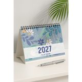 Eldesen Tasarım 2027 Masa Takvimi Spiralli A5 (21X16CM) Büyük Boy / Resmi Tatiller Ve Hafta Sonları / 12 Aylık