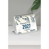 Eldesen Tasarım 2027 Masa Takvimi Spiralli A6 (15X12CM) Orta Boy 1 Adet Resmi Tatillerle