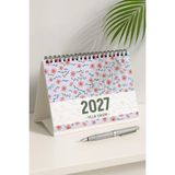 Eldesen Tasarım 2027 Spiralli A5 Masa Takvimi Büyük Boy 1 Adet 21X16CM Resmi Tatiller ve Hafta Sonları