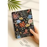 Eldesen Tasarım Günlük Planlayıcı A5 Defter, Notlar, Yapılacaklar, Esnek Karton Kapaklı, 100 Günlük, Kelebekli