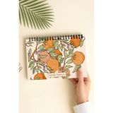 Eldesen Tasarım Haftalık Planlayıcı A5 Defter, Esnek İnce Karton Kapaklı, 1 Yıllık Planlayıcı, Portakallı