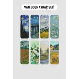 Eldesen Tasarım Van Gogh Ayraç Seti, 8'li Kitap Ayracı Seti, 5,25x14,85cm Boyutunda, İnce