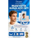 Eldi Medikal Manyetik Burun Bandı (30 Çift, Beyaz) - ALKOL TEMİZLEME MENDİLLİ (15 ADET TEMİZLEME MENDİLİ)
