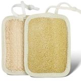 eldione Doğal Kabak Lifi Yüz Vücut Banyo Kesesi, Antibakteriyel Sağlıklı Bulaşık Süngeri, çok amaclı kullanım,15x11cm, Seyahat boy, Cilt Yenileyici Canlandırıcı Etki Selülit Karşıtı,Hücre Yenileme