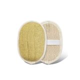 eldione Oval Kabak Lifi, Çift Taraflı Doğal Banyo Kesesi-Antibakteriyel Sağlıklı Bulaşık Süngeri, Seyahat boy,15x11 cm, Rovin Kumaşlı,Çok amaçlı kullanım Cilt Yenileyici Canlandırıcı Etki, AntiSelülit