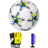 Eldiven + şampiyonlar ligi futbol topu dikişli ıç ve dış mekan futbol topu - -- - Altın