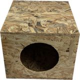 Eldo Design Kedi Evi Dış Ortam Uygun Ahşap Kedi Evi Osb 36X34X32 cm - Ahşap - Bej