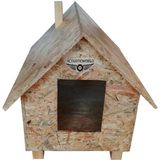 Eldo Design Kedi Evi Dış Ortam Uygun Ahşap Kedi Evi Osb 50X50X35 cm - Ahşap - Bej