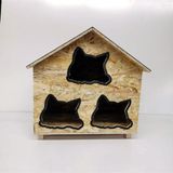 Eldo Design Kedi Evi Dış Ortam Uygun Ahşap Kedi Evi Osb 58X58X40 cm - Ahşap - Bej