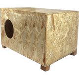 Eldo Design Kedi Evi Dış Ortam Uygun Ahşap Kedi Evi Osb 60X40X30 cm - Ahşap - Bej