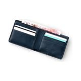 Eldridge Erkek Lacivert Deri İnce Tasarım Çok Bölmeli Rfid Korumalı Cüzdan