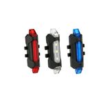 ELDRİVE 3’lü LED Bisiklet Lamba Seti – Kırmızı + Beyaz + Mavi – USB Şarjlı