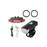 ELDRİVE Su Geçirmez Usb Şarj Led Bisiklet Scooter Ön Far Arka Işık Lambası Işık Seti Bisiklet Far