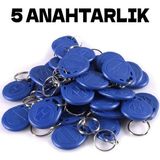 Electrima Manyetik Anahtarlık -5 Adet Rfid Keyfob Göstergeç Anahtarlık 125 Khz Proximity - Mavi