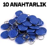 Electrimax Manyetik Anahtarlık -10 Adet Rfid Keyfob Göstergeç Anahtarlık 125 Khz Proximity - Mavi
