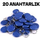 Electrimax Manyetik Anahtarlık -20 Adet Rfid Keyfob Göstergeç Anahtarlık 125 Khz Proximity - Mavi