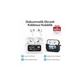 electroawm Dokunmatik Ekranlı Kablosuz Bluetooth Kulaklık LED Ekranlı HiFi Ses Kalitesi Kılıf Hediyeli