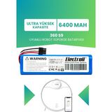 Electroll 360 S9 Uyumlu Batarya (ULTRA YÜKSEK KAPASİTE) 6400mah Pil Robot Süpürge Bataryası Değişimi 360rcs9us