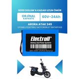Electroll Arora Atak 249 Uyumlu Batarya (Standart Kapasite) Lifepo4 60V 24AH Elektrikli Motorsiklet Bataryası