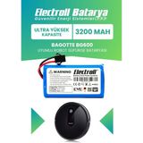 Electroll Bagotte Bg600 Uyumlu Batarya (ULTRA YÜKSEK KAPASİTE) 3200mah Pil Robot Süpürge Batarya Değişimi