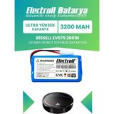 Electroll Bissell EV675 2601N Uyumlu Batarya (Yüksek Kapasite) 3200MAH Pil Robot Süpürge Bataryası Değişimi