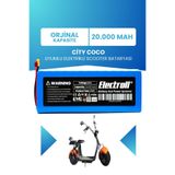 ELECTROLL City Coco Scooter Batarya Lityum İyon 60V 20AH Elektrikli Scooter Bataryası