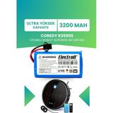 Electroll Coredy R3500s Uyumlu Batarya (ULTRA YÜKSEK KAPASİTE) 3200mah Pil Robot Süpürge Batarya Değişimi