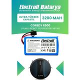 Electroll Coredy R500 Uyumlu Batarya (ULTRA YÜKSEK KAPASİTE) 3200mah Pil Robot Süpürge Batarya Değişimi