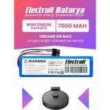 Electroll Dreame D9 Max Uyumlu Batarya (Maksimum Kapasite) 7000MAH Pil Robot Süpürge Bataryası Değişimi