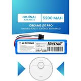 Electroll Dreame L10 Pro Uyumlu Batarya (Orijinal Kapasite) 5200MAH Pil Akıllı Robot Süpürge Bataryası Değişimi