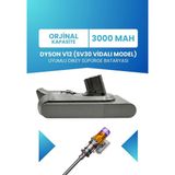 Electroll Dyson V12 (SV30 Vidalı Model) Uyumlu Batarya 25.2 V 3000MAH Dikey Süpürge Bataryası - 1 Adet