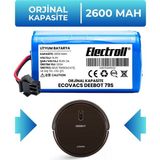 Electroll Ecovacs Deebot 79s Uyumlu Batarya (ORJİNAL KAPASİTE) 2600mah Pil Robot Süpürge Batarya Değişimi